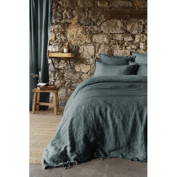 "Soline" påslakan alla storlekar Tvättat linne - Soline Slate - Påslakan 260 x 240 cm