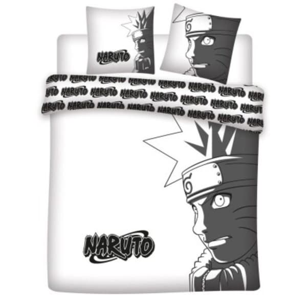 Dubbelsängset - Naruto Shippuden - Påslakan 240x220 cm - 2 örngott 65x65 cm - Oeko Tex - Polycotton