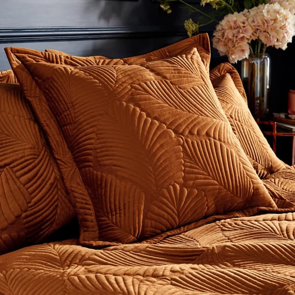 Paoletti Palmeria Velvet Quilted Duvet Cover Set