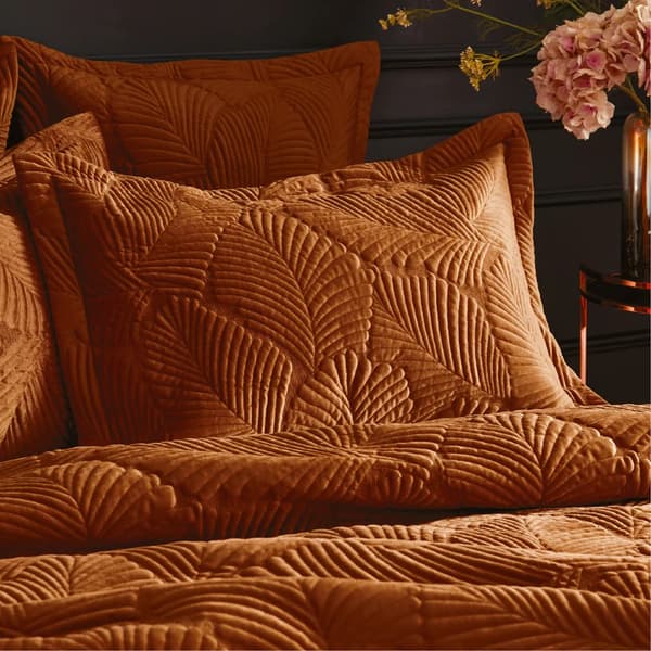 Paoletti Palmeria Velvet Quilted Duvet Cover Set