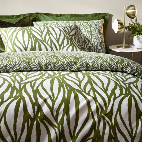 Hoem Frond Reversible Cotton Abstract Duvet Cover Set