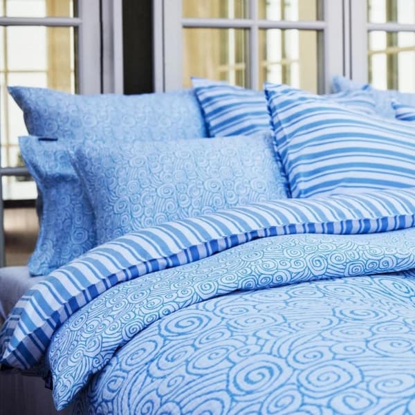 Lexington Wave Printed  Cotton Sateen - Påslakanset