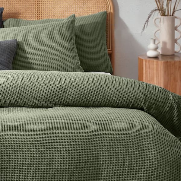Yard Chunky Cotton Waffle Duvet Cover Set