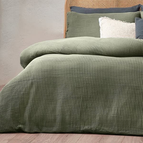 Yard Chunky Cotton Waffle Duvet Cover Set
