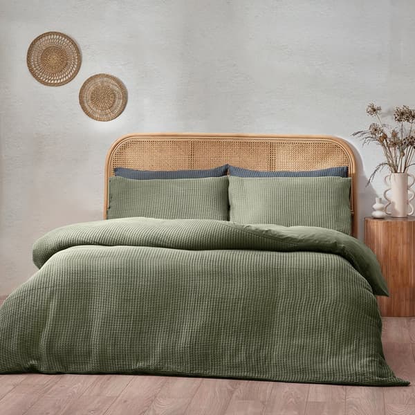 Yard Chunky Cotton Waffle Duvet Cover Set