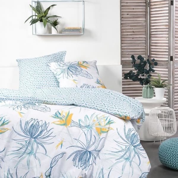 Bäddset - IDAG - Sunshine - 2 personer - 260x240cm - Bomull - Blommönster