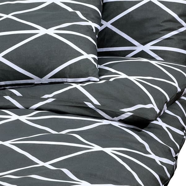 vidaXL Bäddset grå 200x200 cm bomull -  Påslakan