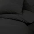 Miniatyrbillede 8 af 9: vidaXL sengetøj 240x220 cm let mikrofiberstof sort -  Duntæpper