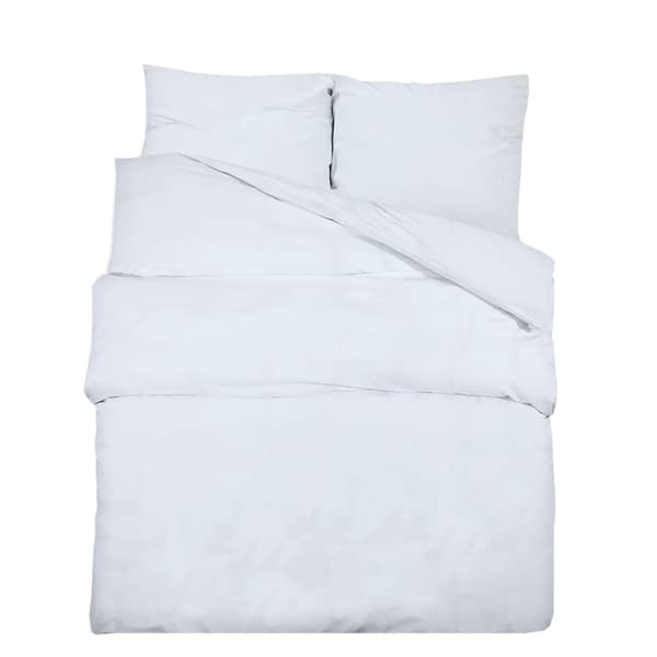 vidaXL sengetøj 200x200 cm let mikrofiberstof hvid - Duntæpper