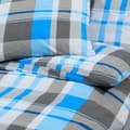Pikkukuva 8 / 9: vidaXL Pussilakanasetti sininen ja harmaa 200x200 cm puuvilla -  Tyynynpäälliset