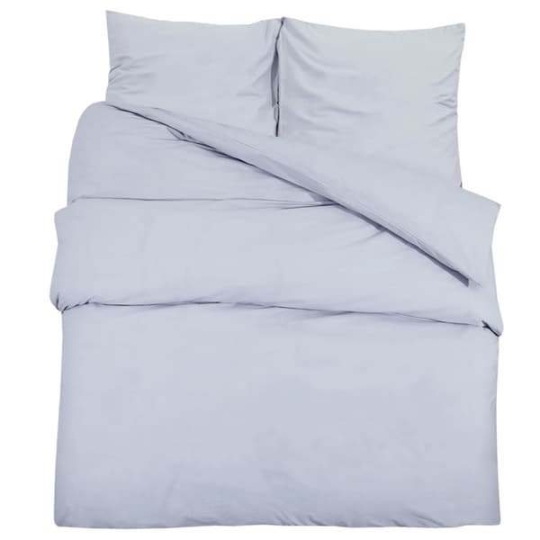 vidaXL Bäddset grå 200x200 cm bomull -  Påslakan