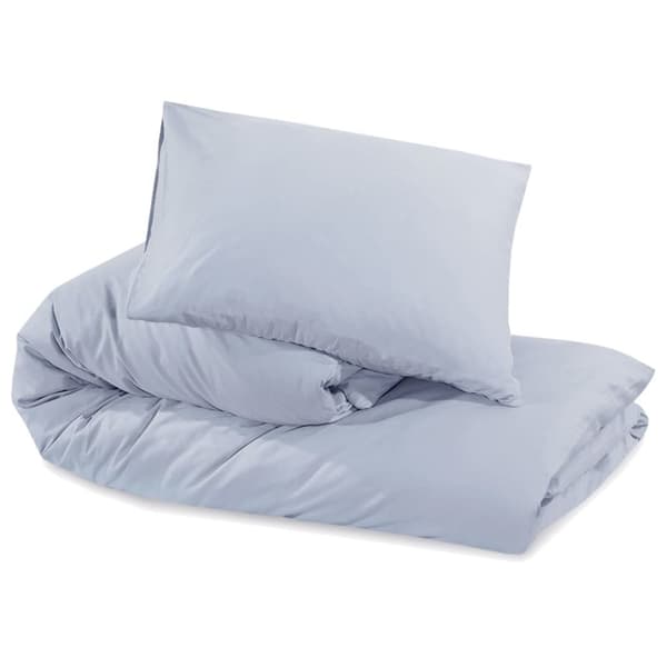 vidaXL Bäddset grå 200x200 cm bomull -  Påslakan