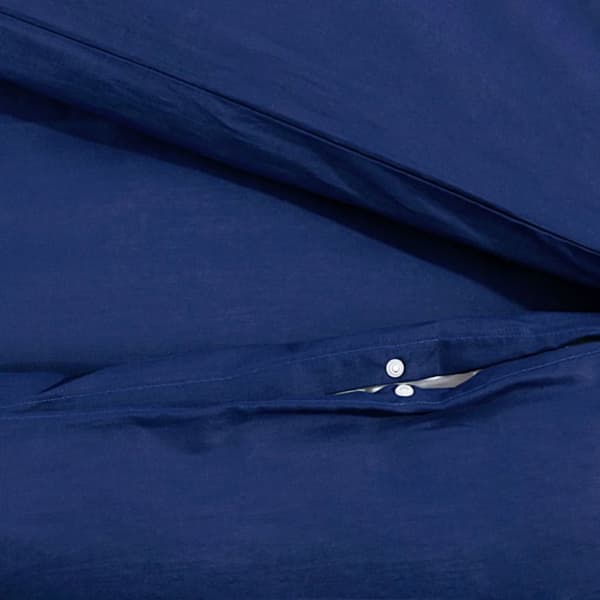 vidaXL sengetøj 200x200 cm let mikrofiberstof marineblå -  Duntæpper