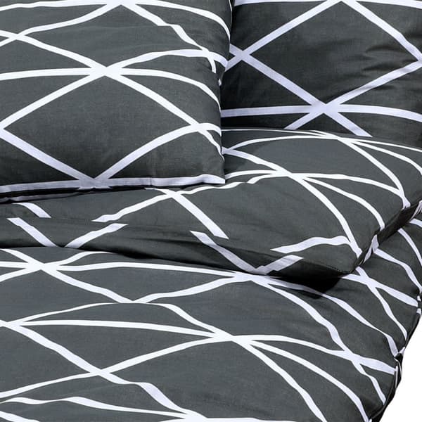 vidaXL Bäddset grå 200x200 cm bomull -  Påslakan