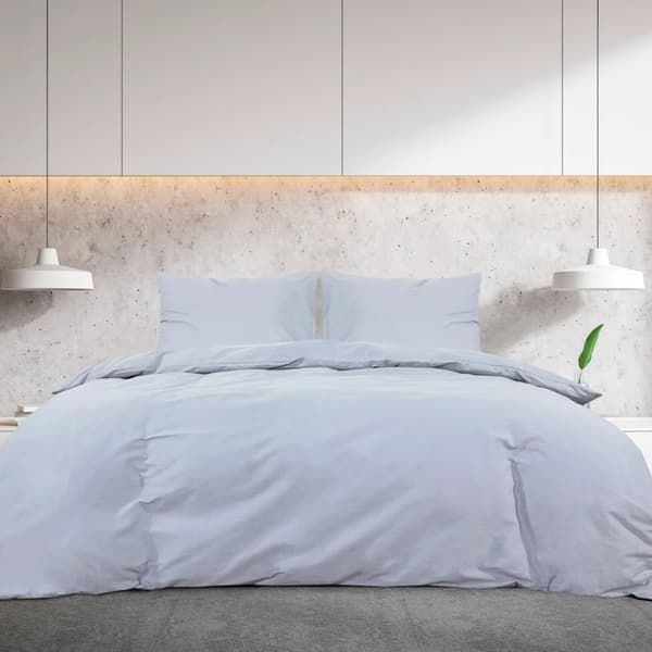 vidaXL sengetøj 260x240 cm let mikrofiberstof grå - Duntæpper