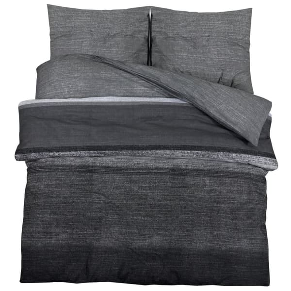 vidaXL Bäddset mörkgrå 200x220 cm bomull -  Påslakan