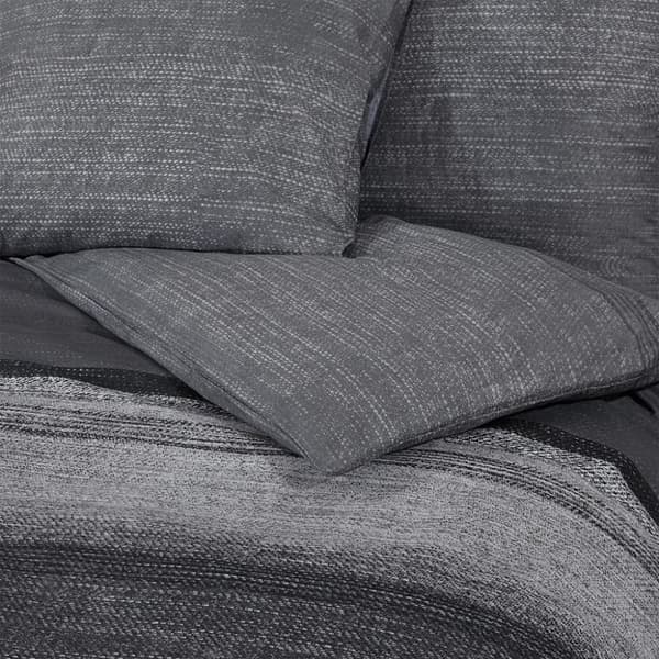 vidaXL Bäddset mörkgrå 240x220 cm bomull - Påslakan
