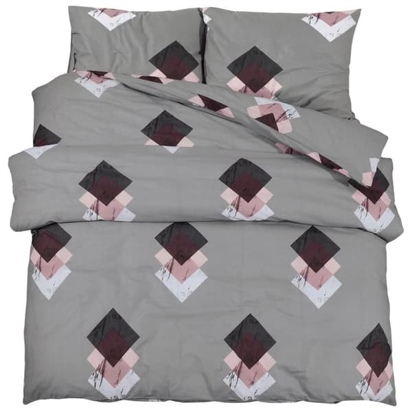 vidaXL sengetøj 240x220 cm bomuld grå -  Duntæpper