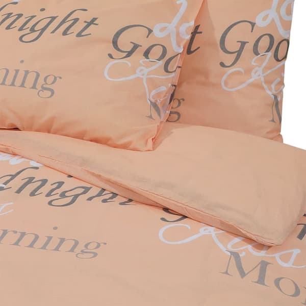 vidaXL Bäddset rosa 200x200 cm bomull -  Påslakan