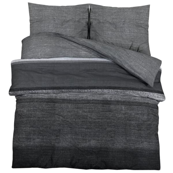 vidaXL sengetøj 260x220 cm bomuld mørkegrå -  Duntæpper