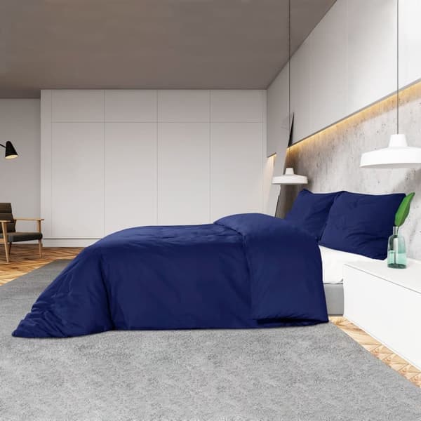 vidaXL Pussilakanasetti laivastonsininen 240x220 cm kevyt mikrokuitu -  Tyynynpäälliset
