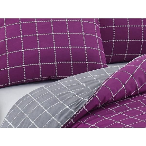Sängkläder - TRENDY - Lila - 220x240 cm - 80% Bomull - Tryckt