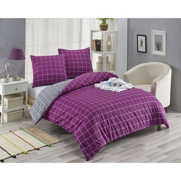 Sängkläder - TRENDY - Lila - 220x240 cm - 80% Bomull - Tryckt