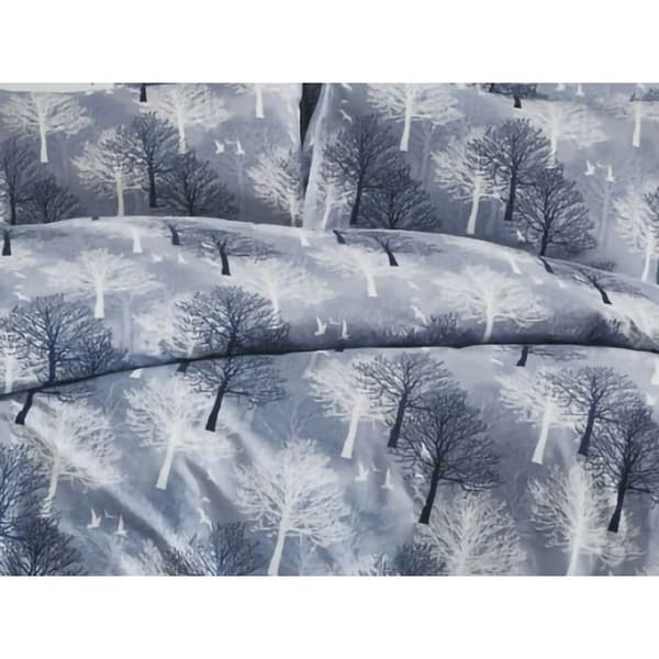 Sängkläder - TREE BLEU - 220x240 cm - 80% Bomull - 20% Polyester - 2 örngott