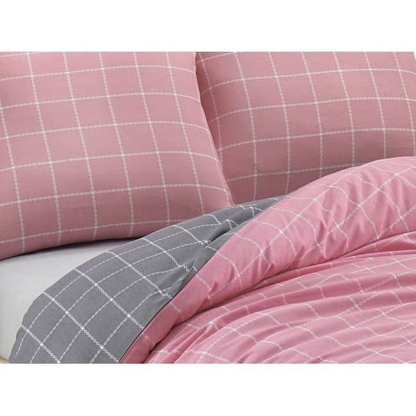 Sängkläder - TRENDY - Rosa - 220x240 cm - 80% Bomull - 2 örngott