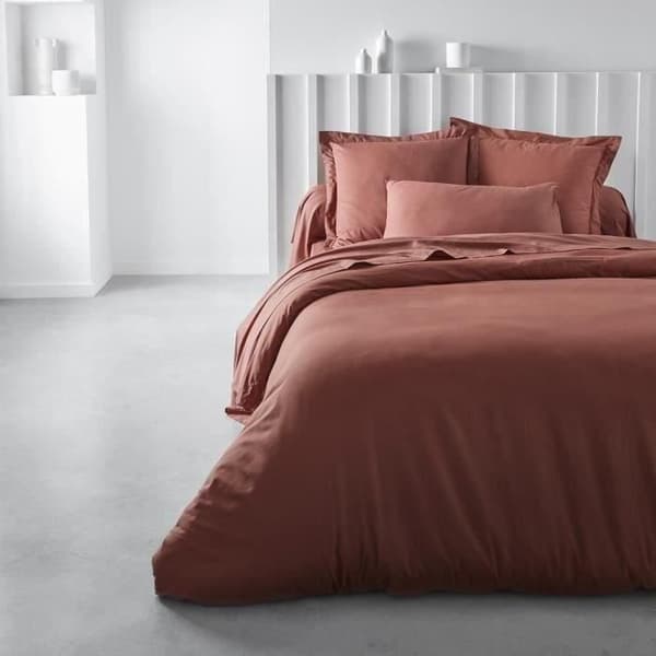 IDAG Essential påslakan - 240 x 260 cm - 2 personer - 100 % vanlig bomull - Terrakotta