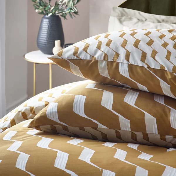 Hoem Zabine Reversible Cotton Abstract Duvet Cover Set