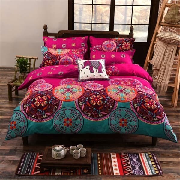 Påslakanset - LM® - Retro - 100% polyester - 1 överdrag 220x240cm - 2 örngott 63x63cm