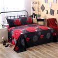 Miniatyrbild 4 av 4: TOFOCO Red Rose påslakanset - 100% polyester - 220x240cm + 2 örngott 48x74cm