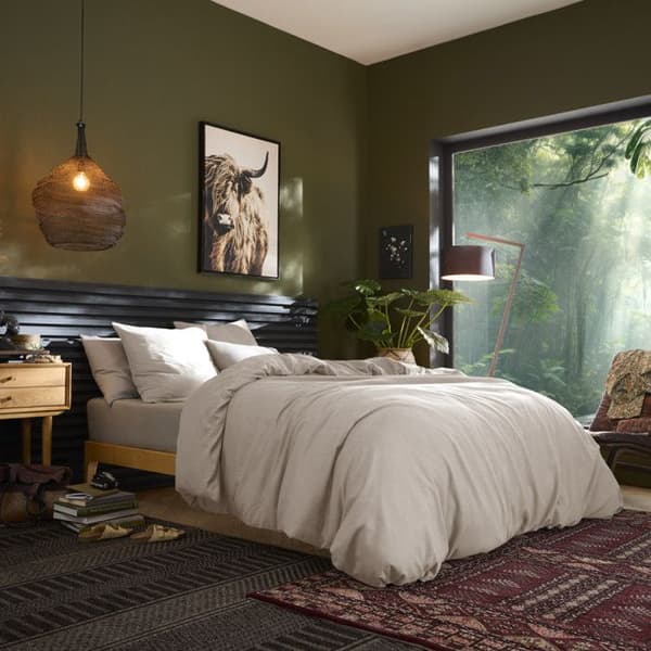 Sängöverkast "Haven" - 50% Bomull / 50% Lin - Alla storlekar - Haven Naturlig - Sängöverkast 260 x 240 cm + 2 Örngott