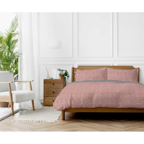 "Arri" påslakanset 100% bomull / 57 trådar/cm² - Arri Terracotta - Påslakanset 200 x 200 cm + 2 örngott 63 x 63 cm