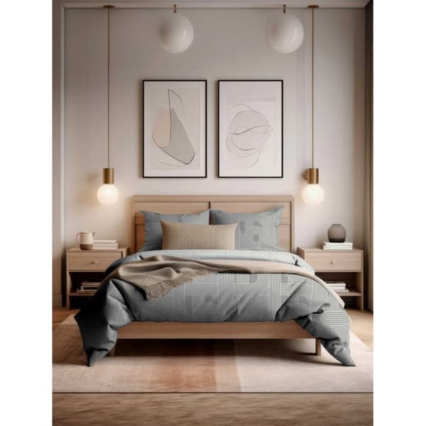 Sängklädesset "Frey" alla mått 100% Bomull / 57 Trådar/cm² - Sängklädesset 260 x 240 cm + 2 Örngott 63 x 63