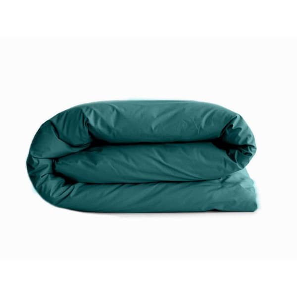 "Manoir" påslakan ren bomull percale 80 trådar/cm² Sydvind - Ankblå - 200 x 200 cm