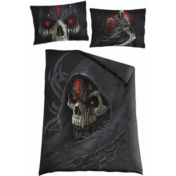 Spiral Direct Dark Death Duvet Cover Set Black Single