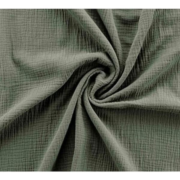 Sängkläder i Bomullsgaze 240x260cm - 240x260cm - Kaki