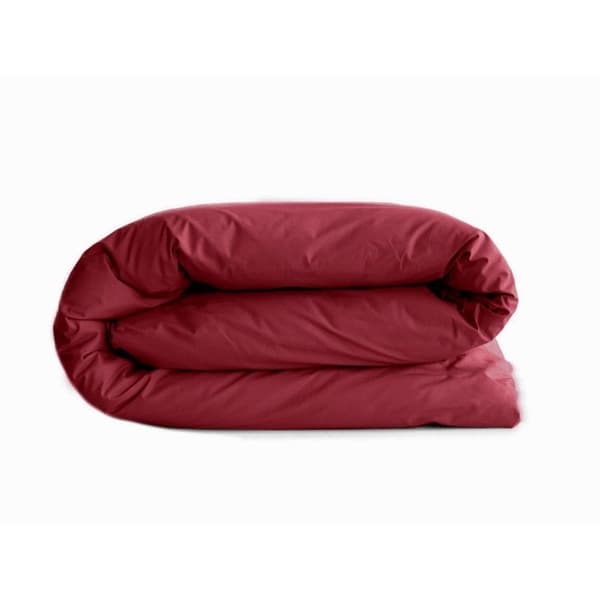 "Manoir" påslakan ren percale kammad långfiber bomull 80 trådar/cm² Sydvind - Carmine - Påslakan 200 x 200 cm