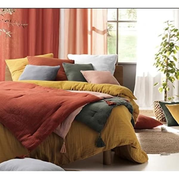 Sängkläder - PROMO LINGE - Bomullsgaze - 260x240cm - Rosa