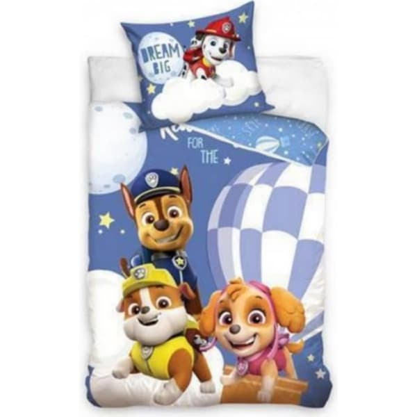 Påslakan - Paw Patrol - 140x200 cm - 100% bomull - One size - Blå