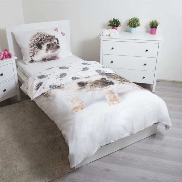 Bäddset - Ej specificerat - Igelkott - 100% bomull - 140x200 cm - Kan tvättas i maskin