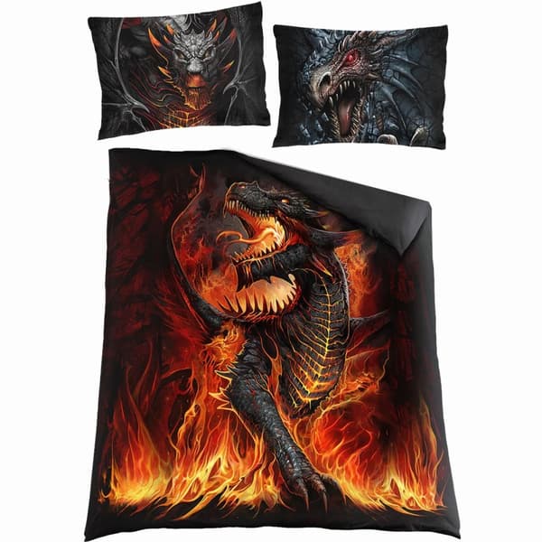 Spiral Direct Draconis Duvet Cover Set Black Single