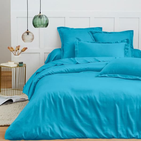 Påslakan 240 x 220 cm "Premium" för dubbelsäng - Premium Cyan