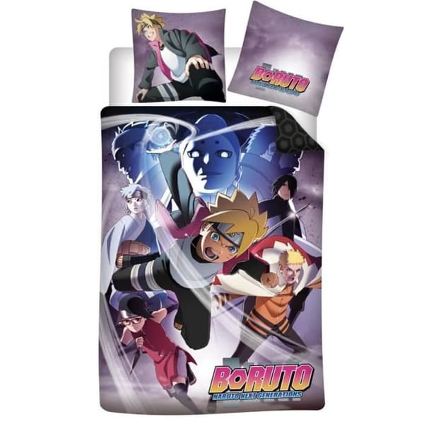 Sängkläder - Boruto - Bomull - 140x200 cm - 1 örngott 65x65 cm - Oeko Tex