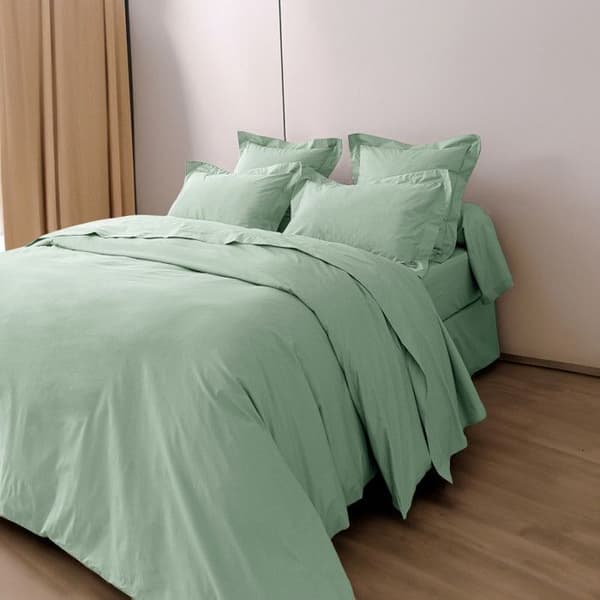Kammad bomull percale påslakan "Julian" Pure Cotton - Julian Céladon - Påslakan 240 x 220 cm