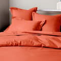 Miniatyrbild 2 av 2: Kammad bomull percale påslakan "Julian" Pure Cotton - Julian Terracotta - Påslakan 140 x 200 cm