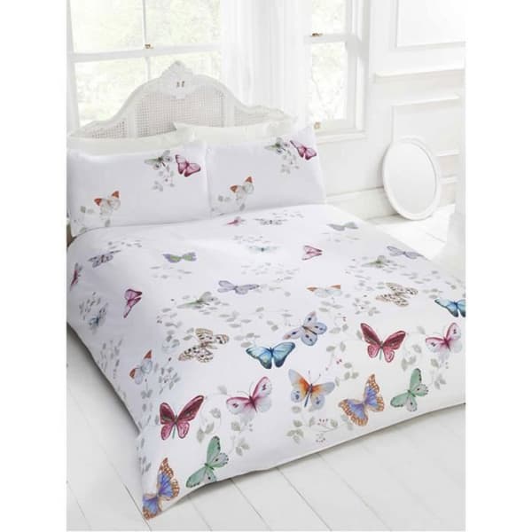 Mariposa Butterfly påslakan och örngott - Vit - 135 x 200 cm - Barn