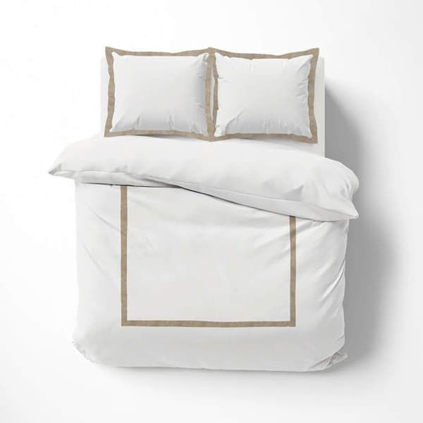 Bäddset - LAURALINE - 240 x 220 cm - 95% bomull - 5% linne - Mjukt och slitstarkt